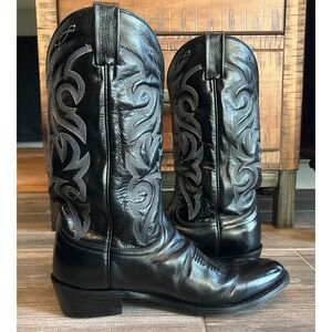 Dan Post DP2110 Cowboy Boots Mens 11D Western Leather Black Conditioned Clean